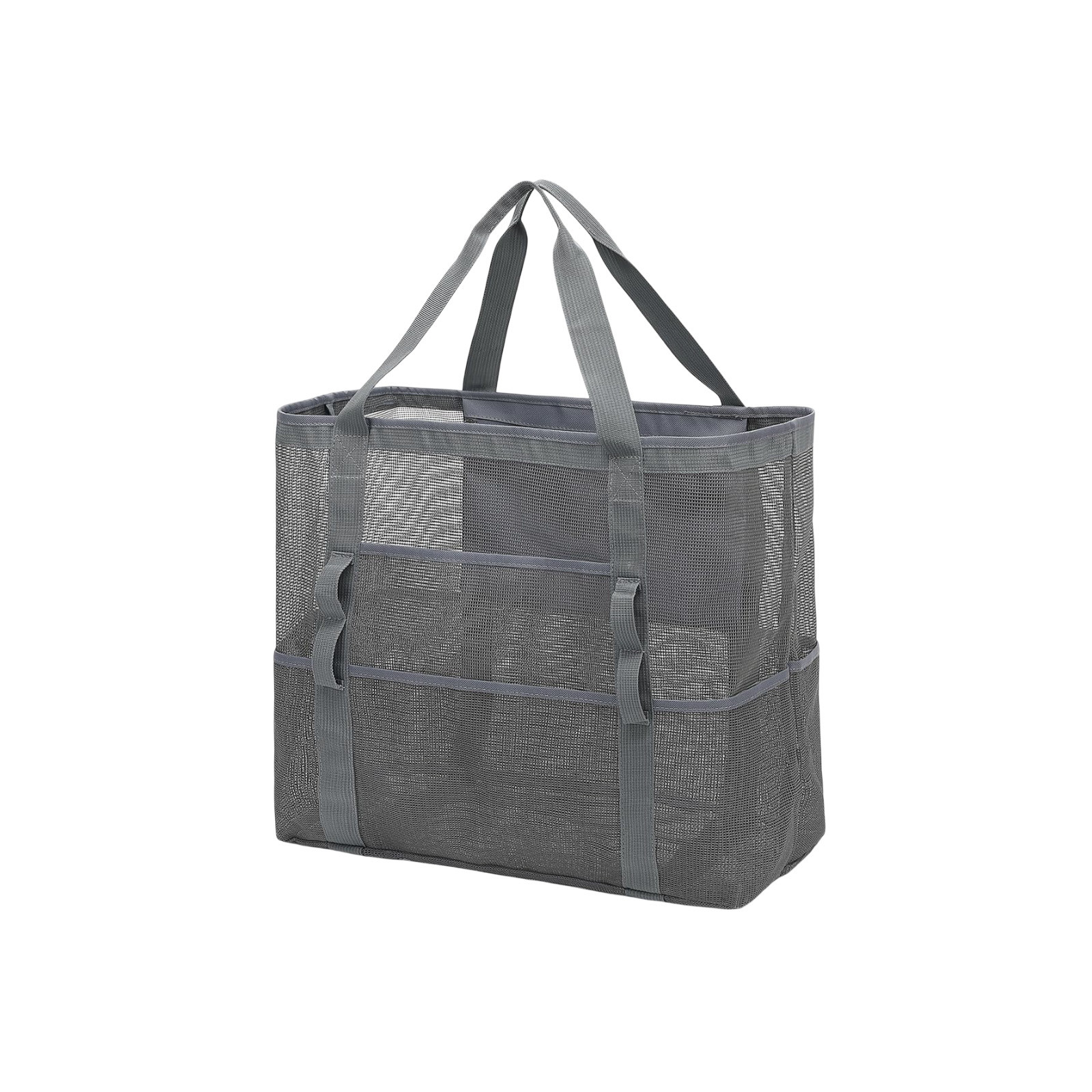 thumbnail image 2 of Bolsa de playa de malla, bolso tote de playa extragrande, bolsa para piscina con bolsillo con cremallera, apta para artículos de crucero/natación/, 2 of 2